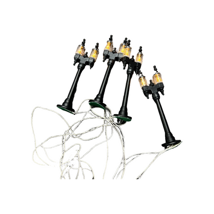 1990 Double Street Lamps Set of 4” #56.59960 Department 56 59960 Image4