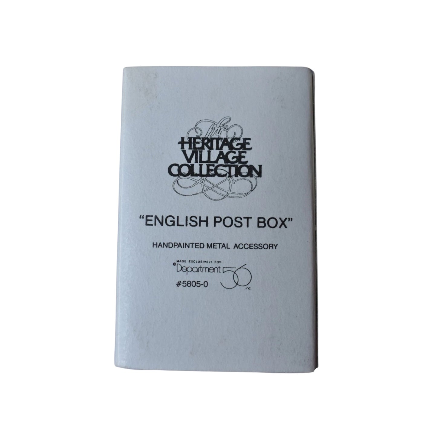 1990 English Post Box – Heritage Village Collection Item #5805-0 Department 56 5805-0 Image2