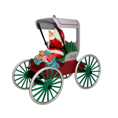 1990 Festive Surrey Hallmark Ornament (Here Comes Santa) QX4923 Image3