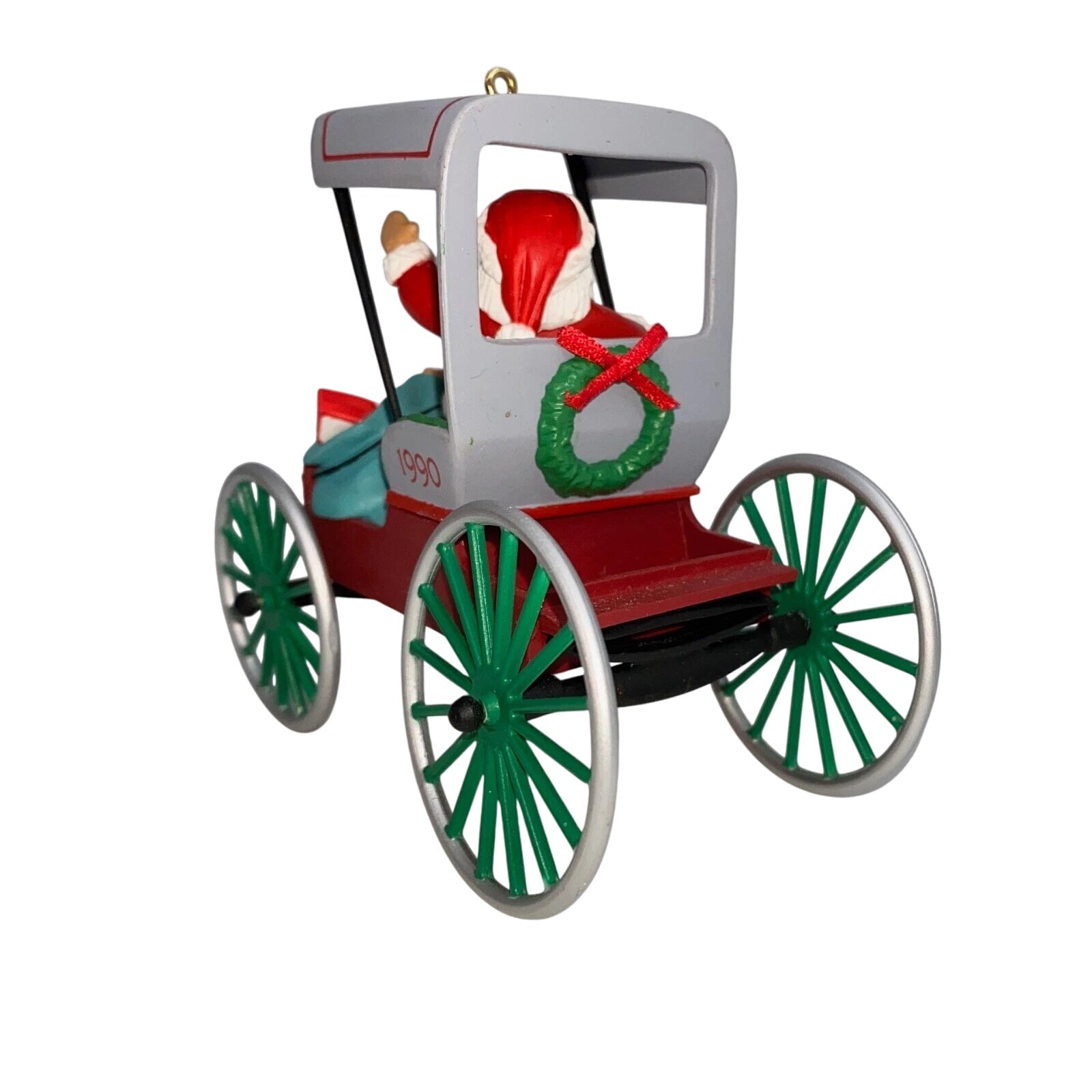 1990 Festive Surrey Hallmark Ornament (Here Comes Santa) QX4923 Image4