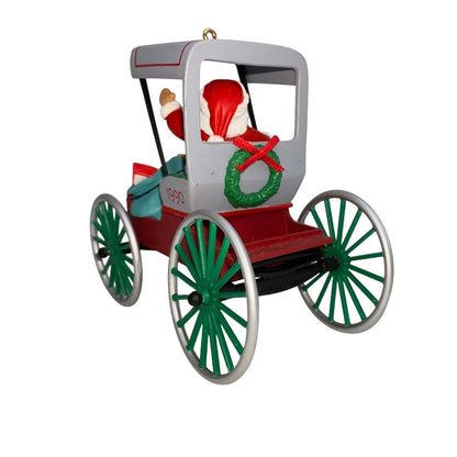 1990 Festive Surrey Hallmark Ornament (Here Comes Santa) QX4923 Image4