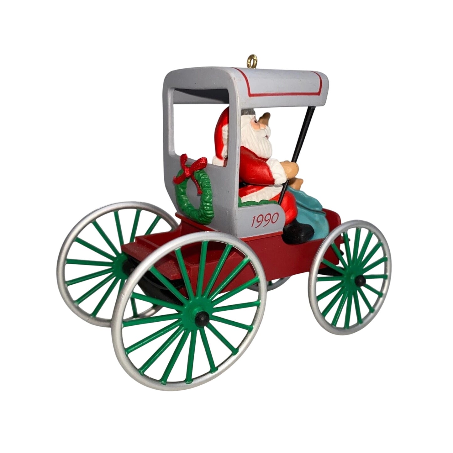 1990 Festive Surrey Hallmark Ornament (Here Comes Santa) QX4923 Image5