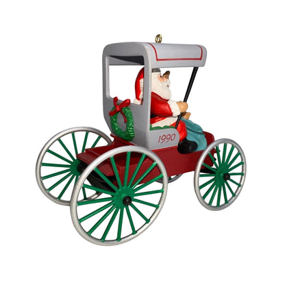 1990 Festive Surrey Hallmark Ornament (Here Comes Santa) QX4923 Image5