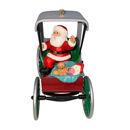 1990 Festive Surrey Hallmark Ornament (Here Comes Santa) QX4923 Image7