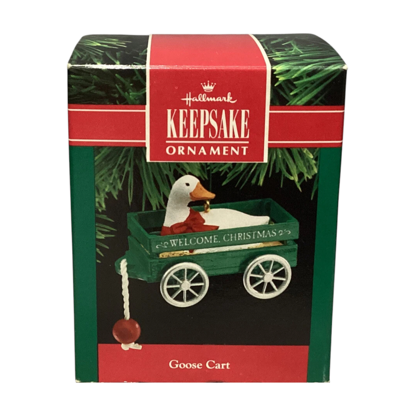 1990 Goose Cart Hallmark Ornament (Goose) QX5236