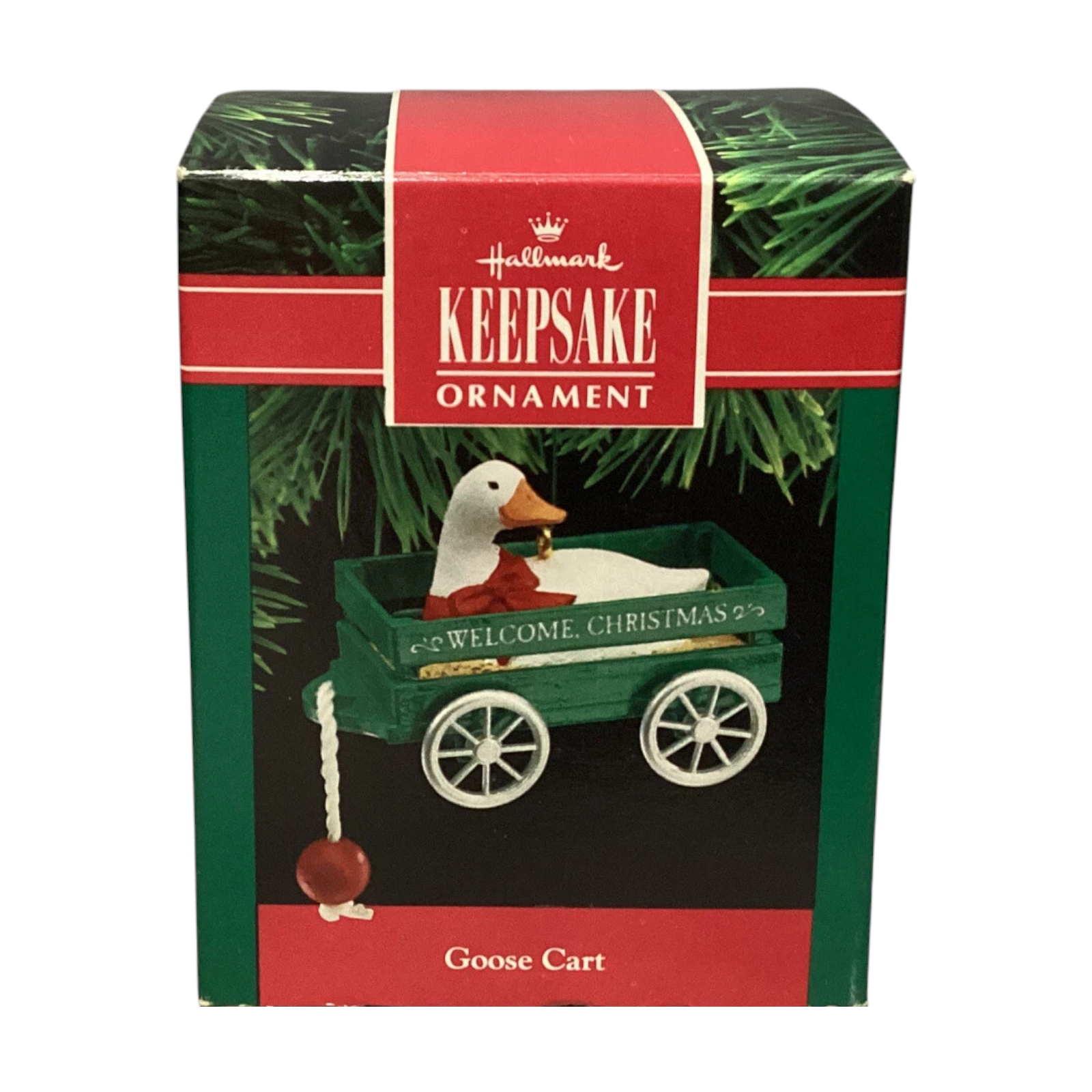 1990 Goose Cart Hallmark Ornament (Goose) QX5236