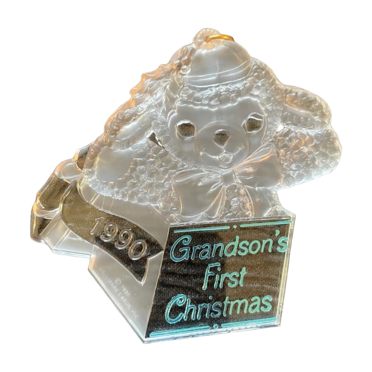1990 GrandSon's First Christmas Hallmark Ornament (GrandSon) QX3063 Image1