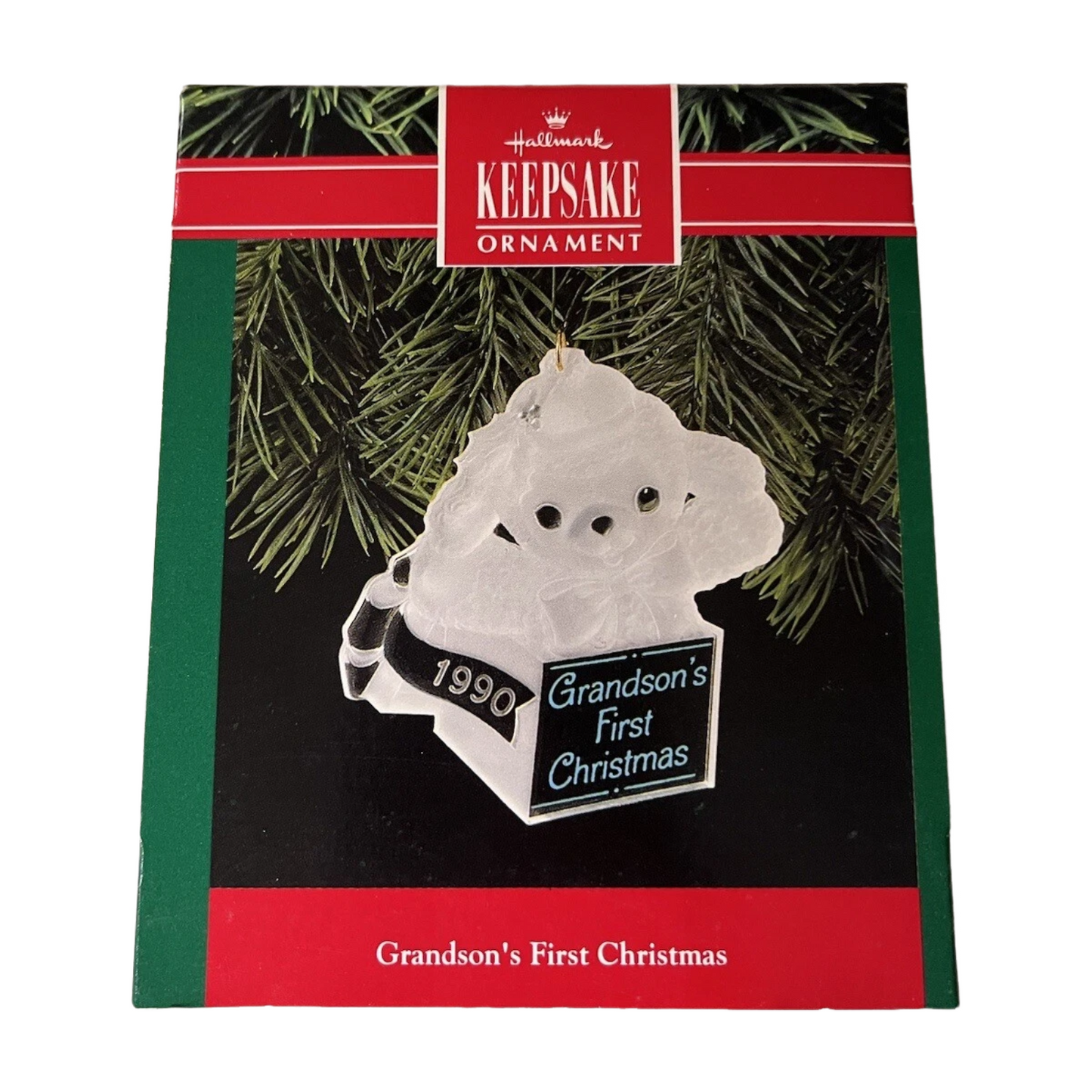 1990 GrandSon's First Christmas Hallmark Ornament (GrandSon) QX3063 Image2