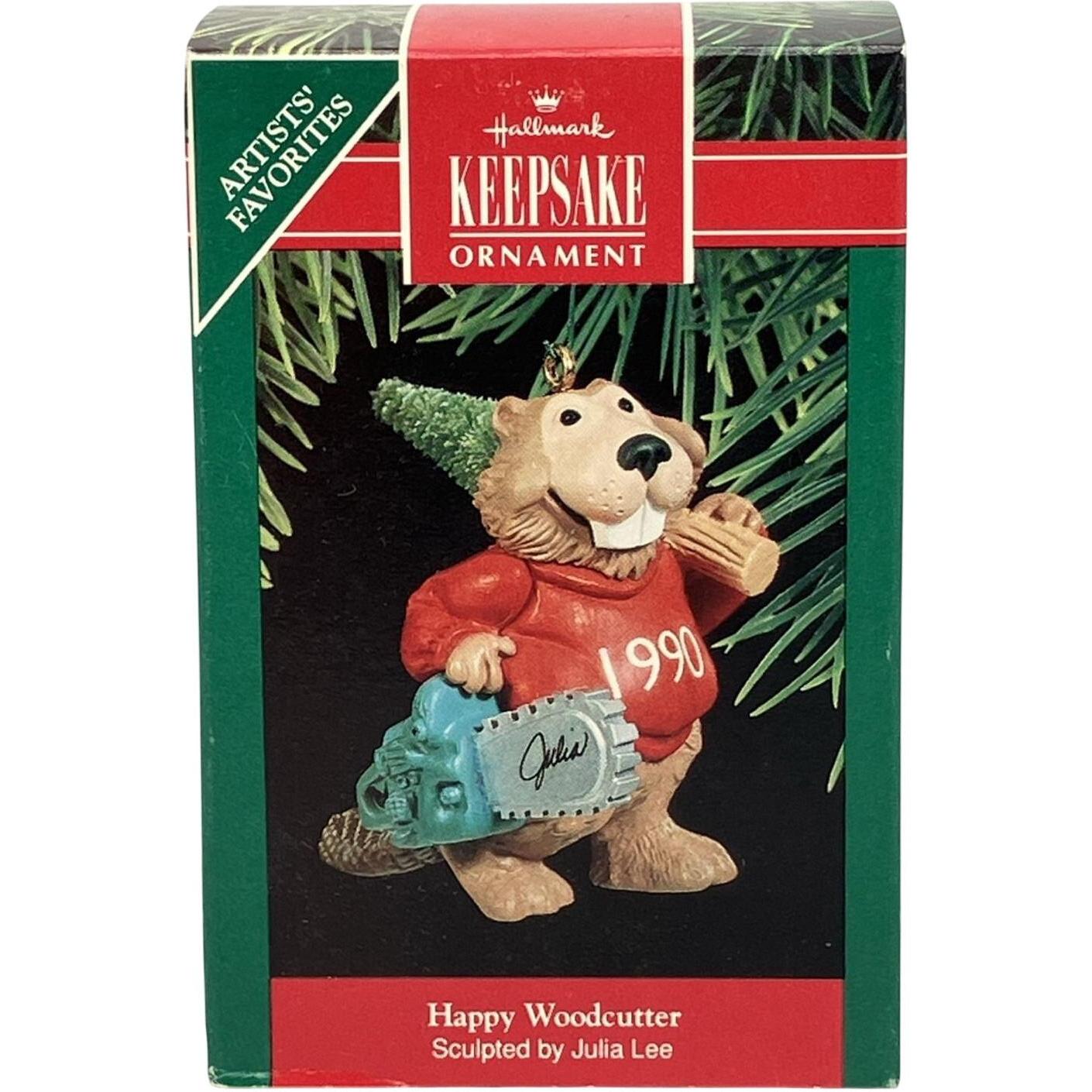 1990 Happy Woodcutter Hallmark Ornament (Beaver) QX4763