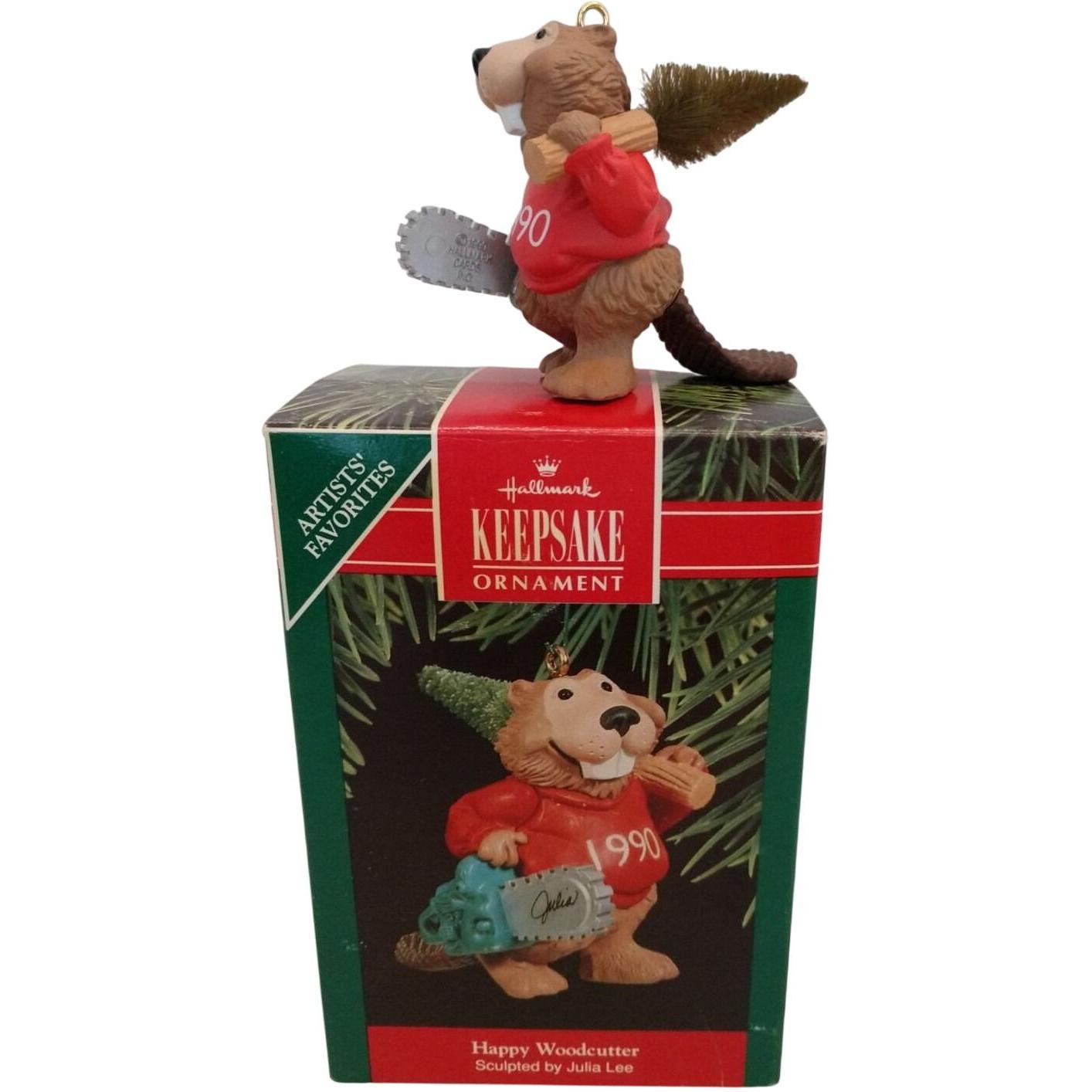 1990 Happy Woodcutter Hallmark Ornament (Beaver) QX4763