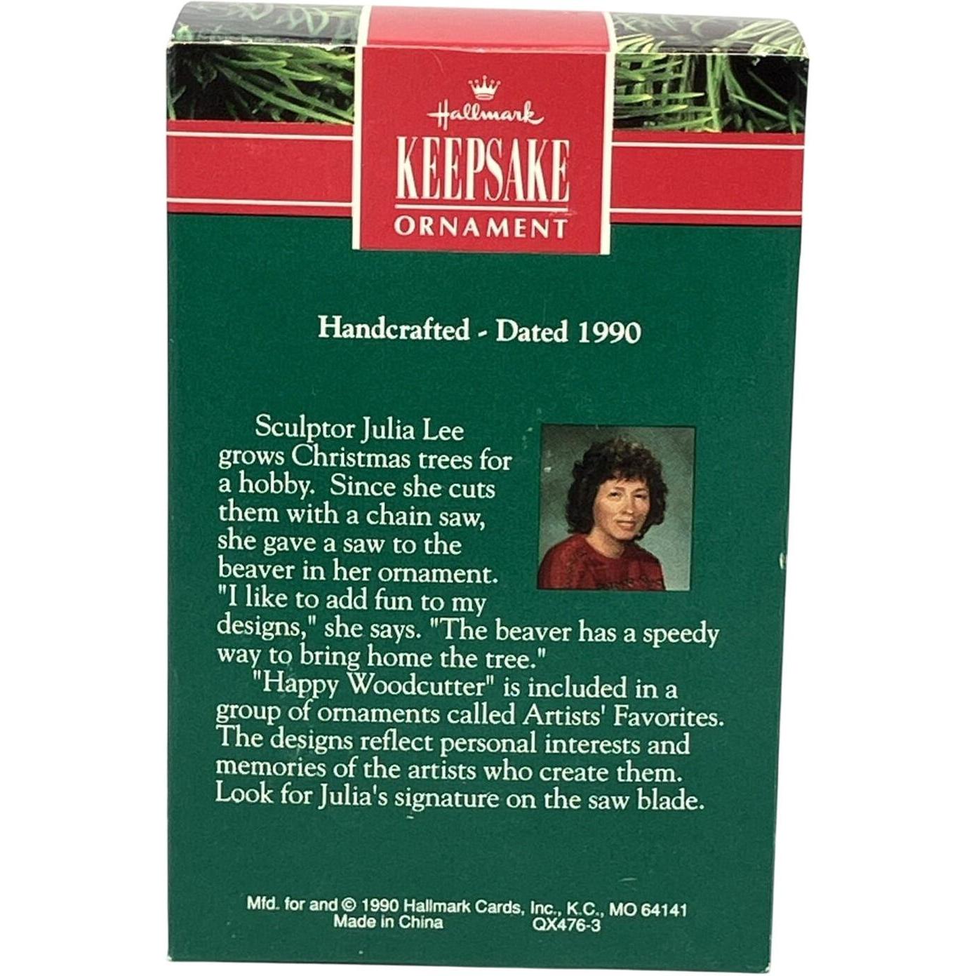 1990 Happy Woodcutter Hallmark Ornament (Beaver) QX4763