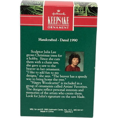 1990 Happy Woodcutter Hallmark Ornament (Beaver) QX4763