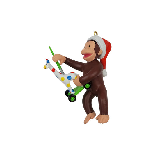 1990 Holiday Playtime (Curious George) Carlton Cards Heirloom Ornament CXOR-057E Image1