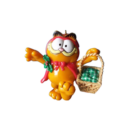 1990 "Little Red Riding Cat" Enesco Ornament (Garfield) 572632 Image1