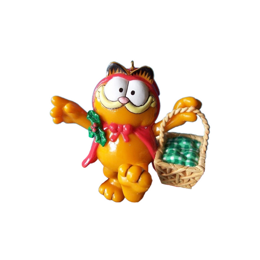 1990 "Little Red Riding Cat" Enesco Ornament (Garfield) 572632 Image1