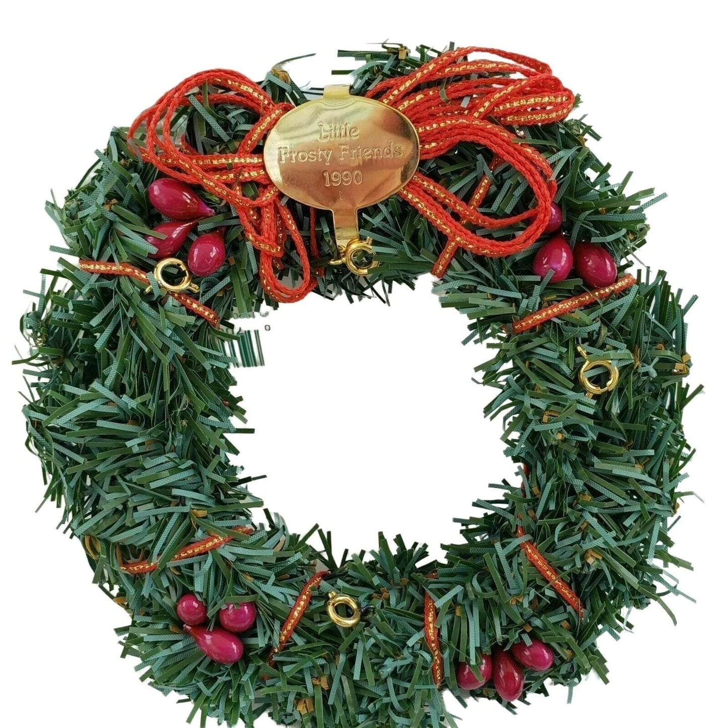 1990 Memory Wreath Hallmark Ornament (Frosty Friends) XPR9724