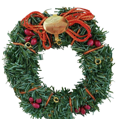 1990 Memory Wreath Hallmark Ornament (Frosty Friends) XPR9724