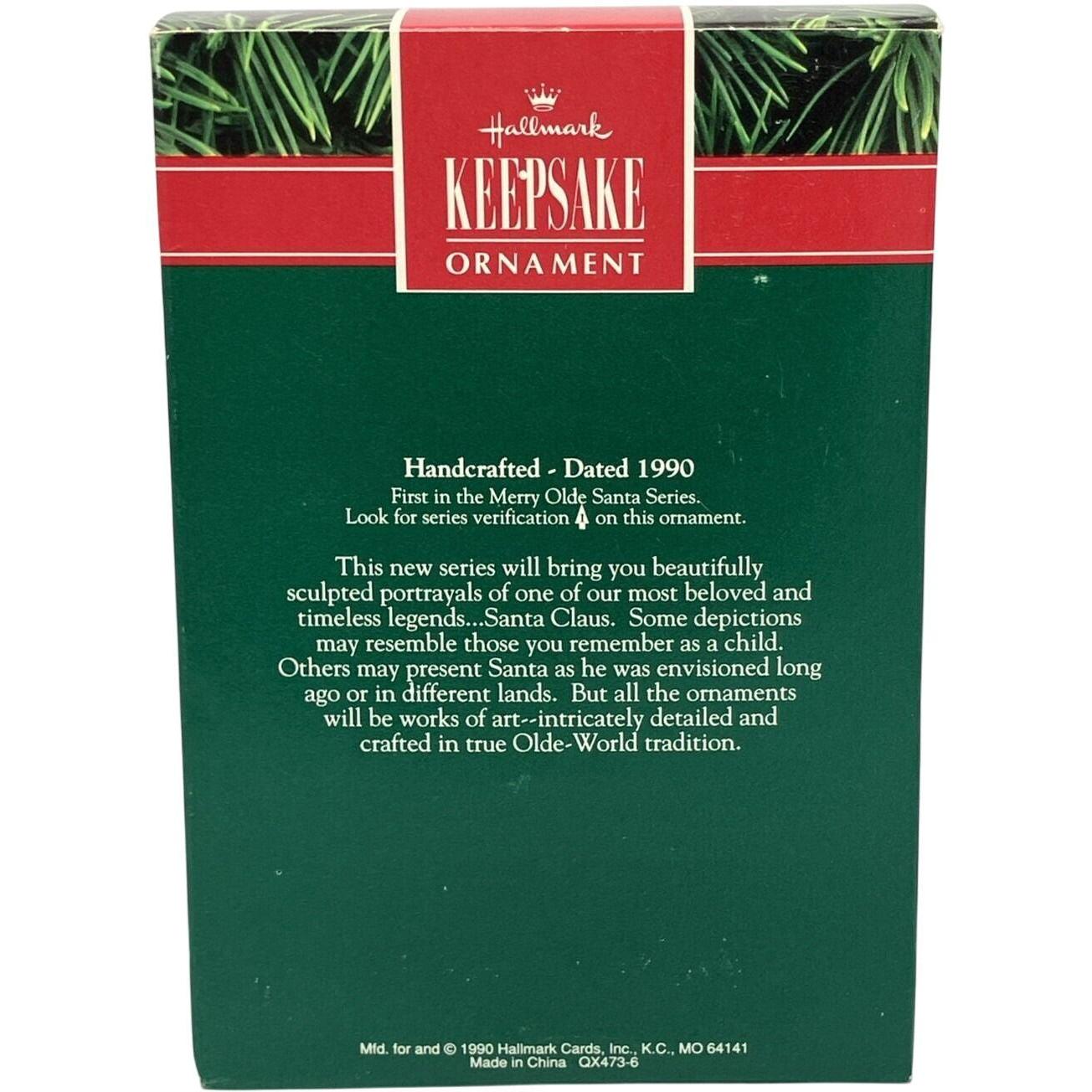 1990 Mini Christmas Tree Hallmark Ornament (Merry Olde Santa) QX4736