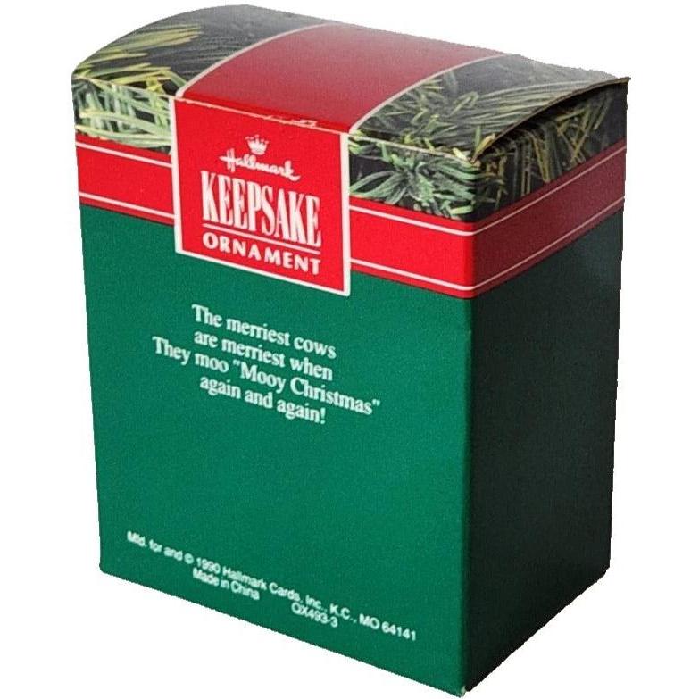 1990 Mooy Christmas Hallmark Ornament (Cow) QX4933