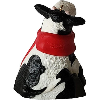 1990 Mooy Christmas Hallmark Ornament (Cow) QX4933