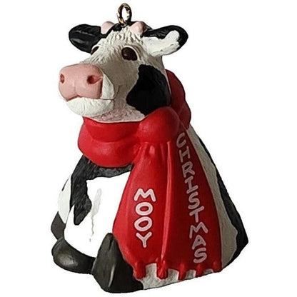 1990 Mooy Christmas Hallmark Ornament (Cow) QX4933