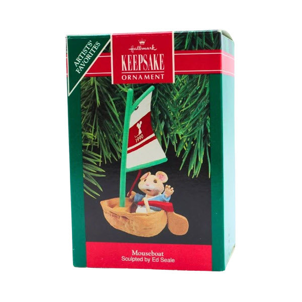 1990 Mouseboat Hallmark Ornament (Mouse) QX4753