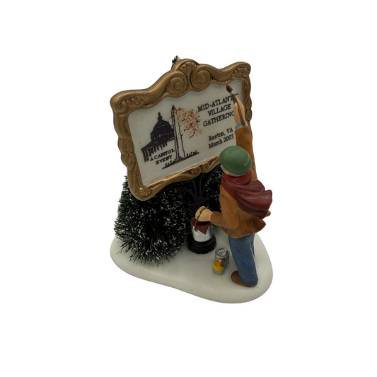 1990 Painting Our Own Village Sign – Department 56 – Item #55501 Image1