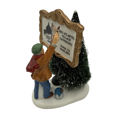 1990 Painting Our Own Village Sign – Department 56 – Item #55501 Image5