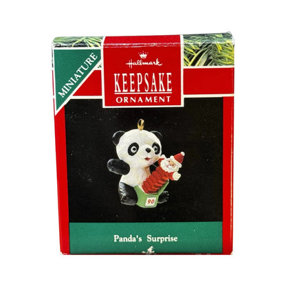 1990 Panda's Surprise Hallmark Ornament (Panda) QXM5616 Image2