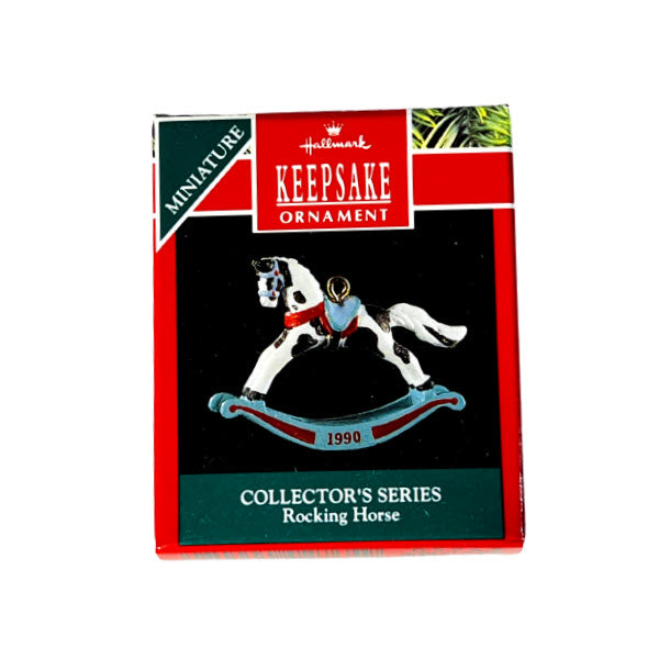 1990 Pinto - Turquoise Rockers Hallmark Ornament (Miniature Rocking Horse) QXM5743