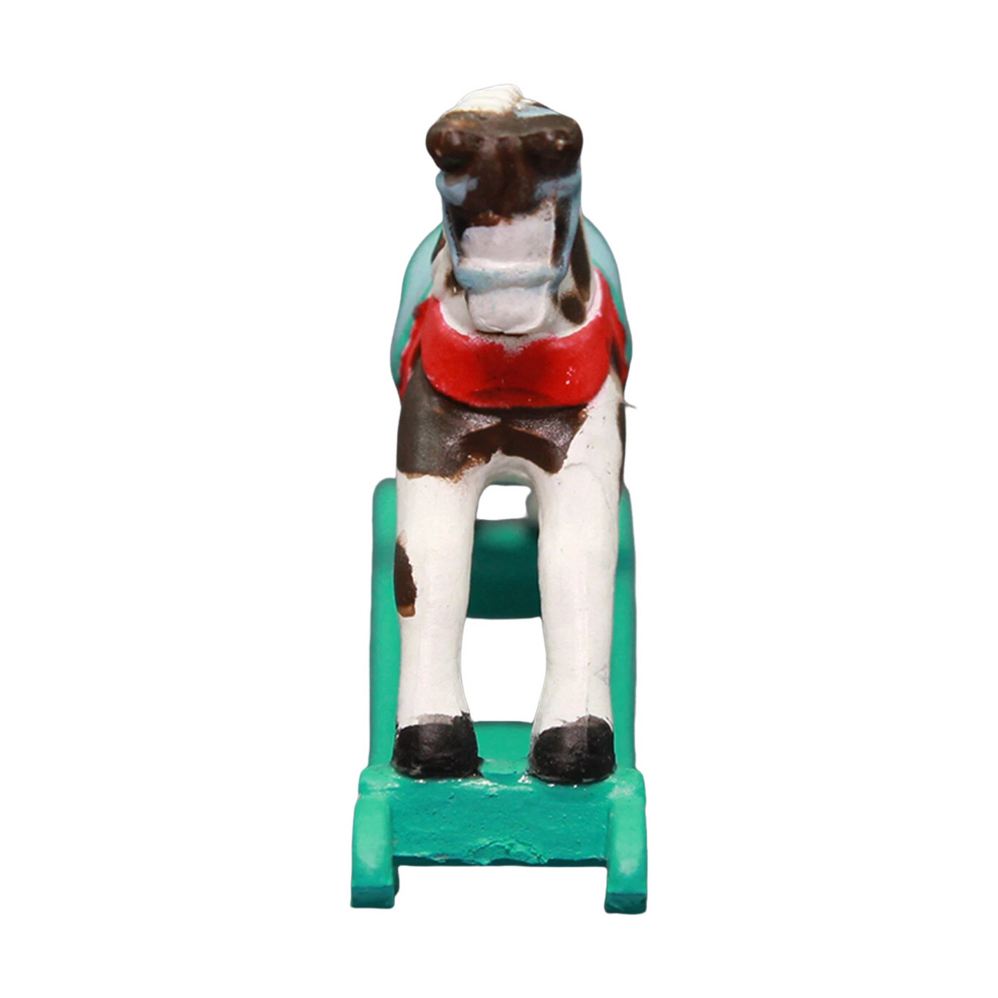 1990 Pinto - Turquoise Rockers Hallmark Ornament (Miniature Rocking Horse) QXM5743 Image5