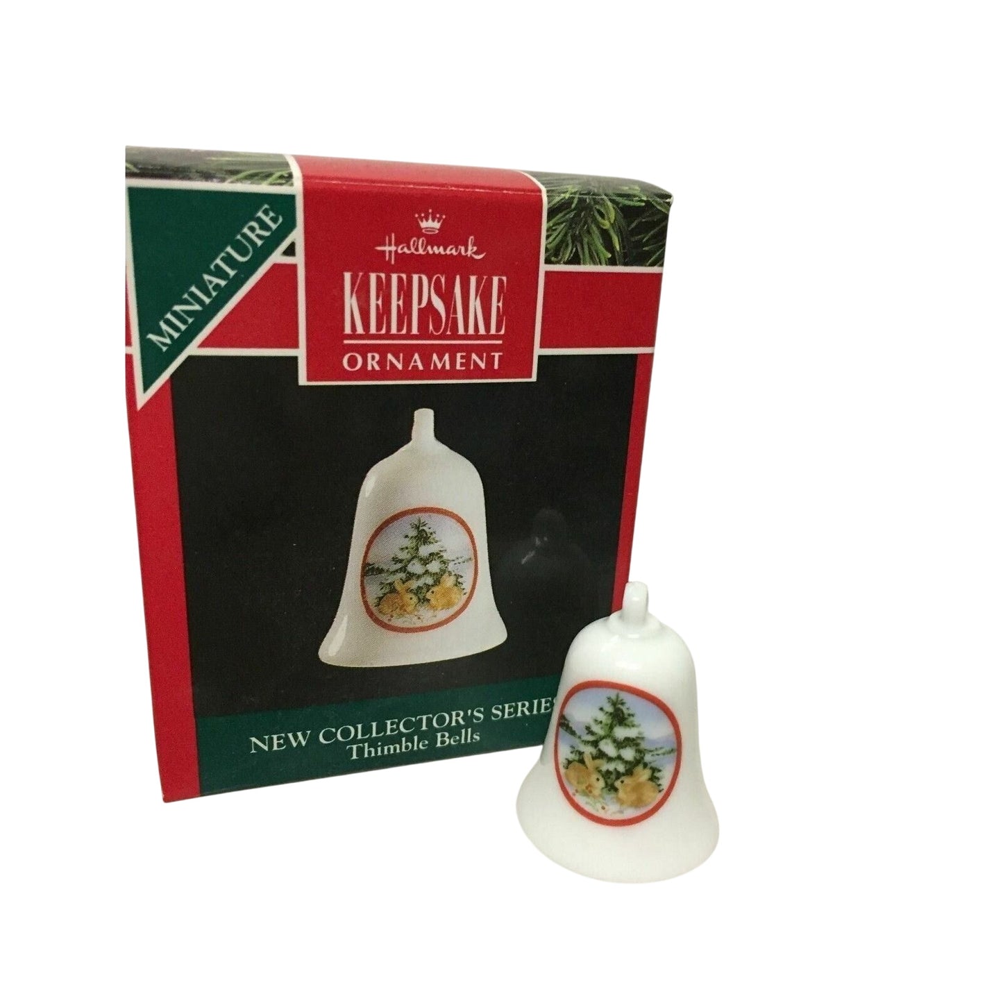 1990 Rabbits Hallmark Ornament (Thimble Bells) QXM5543