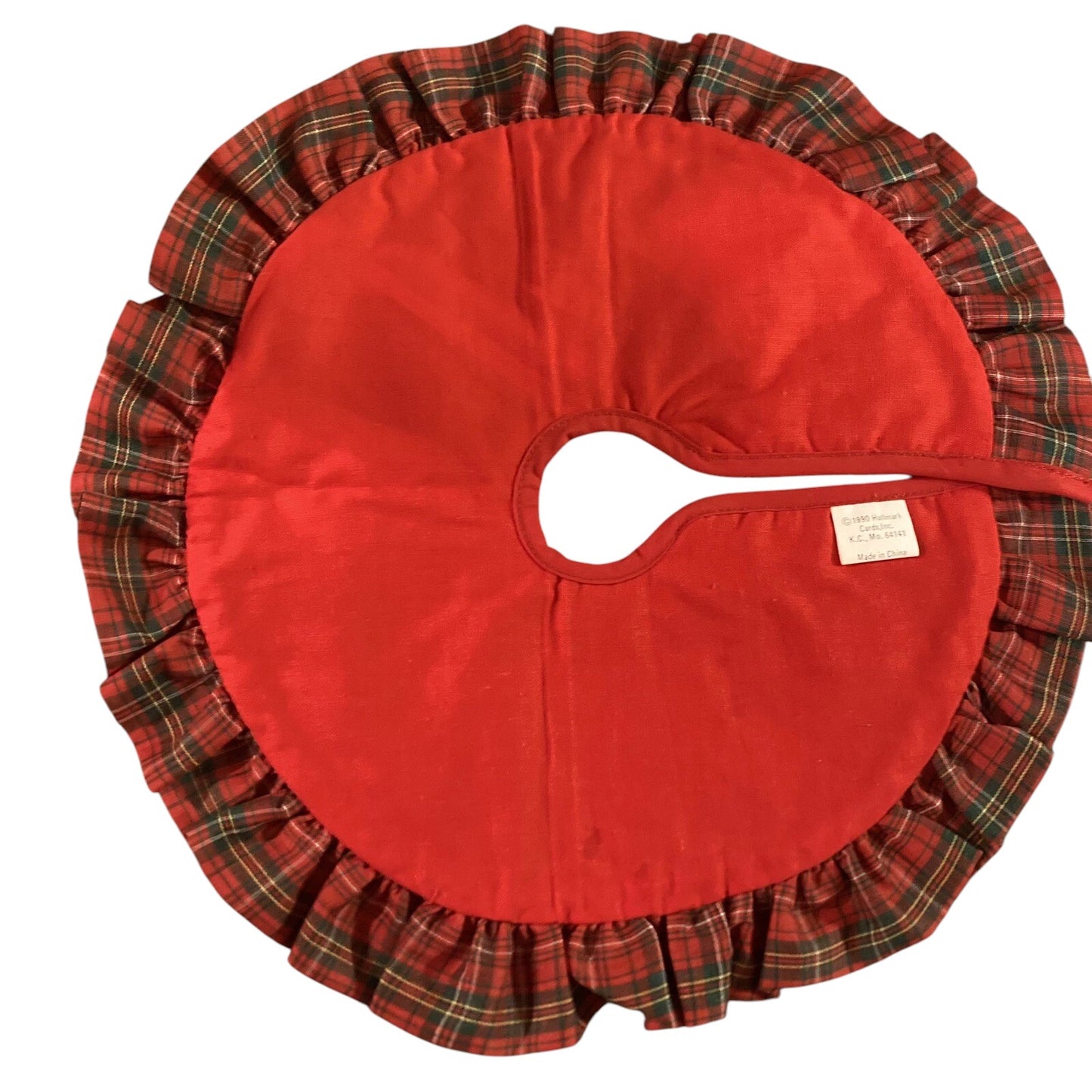 1990 Reversible Miniature Tree Skirt (Miniature Ornament)