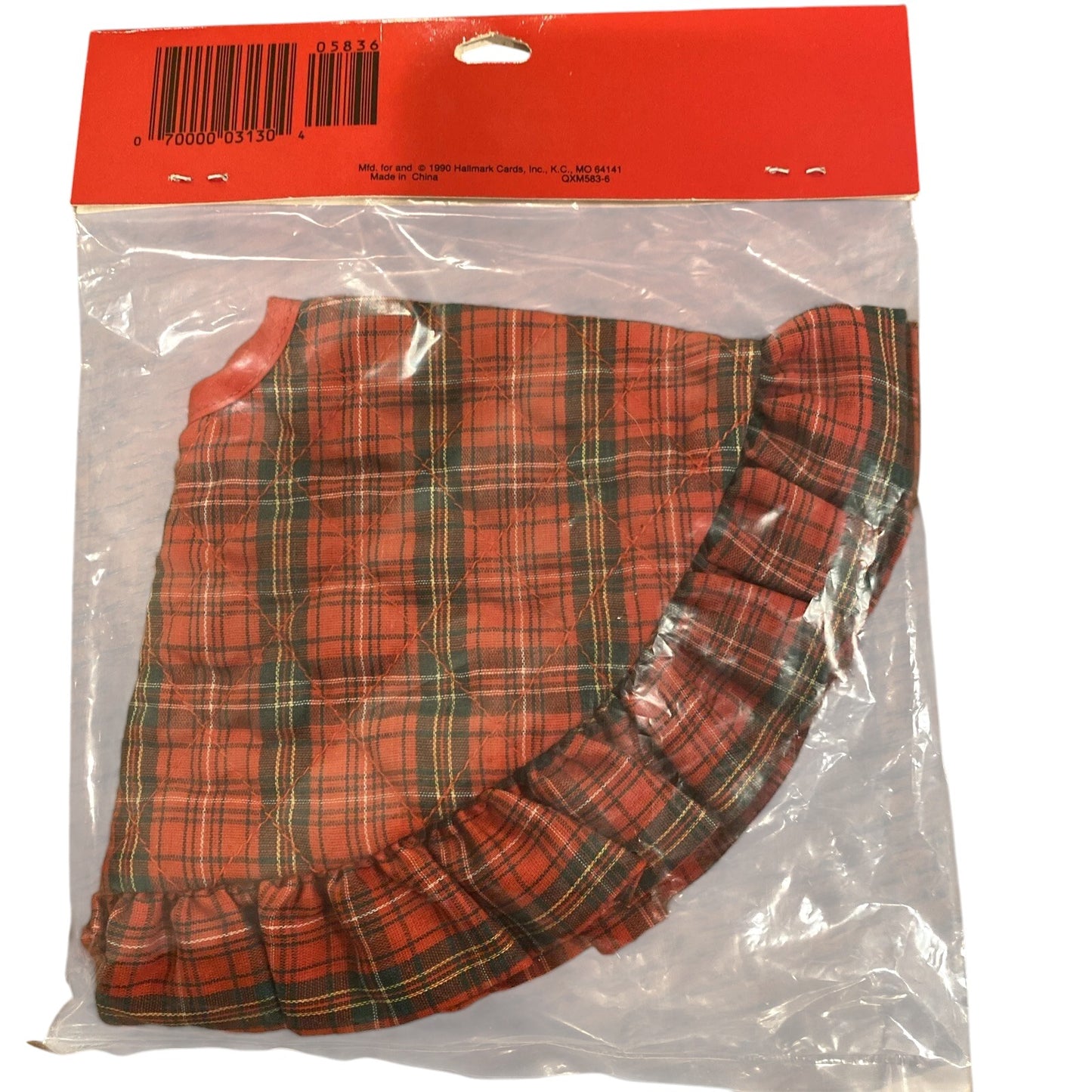 1990 Reversible Miniature Tree Skirt (Miniature Ornament)