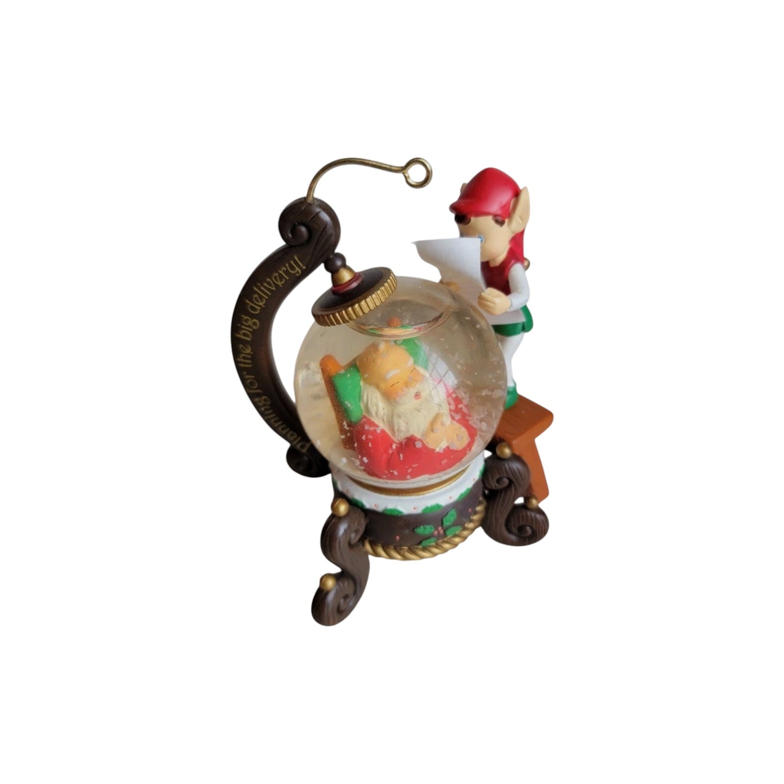 1990 Right on Schedule (Snow Globe) Carlton Cards Heirloom Ornament CXOR-072R Image3