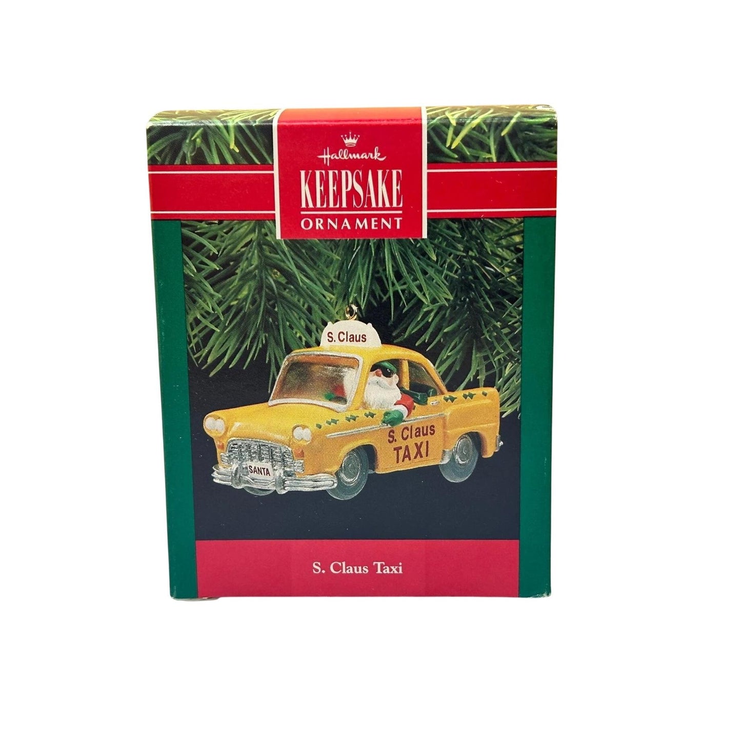 1990 S. Claus Taxi Hallmark Ornament (Vehicle) QX4686 Image2