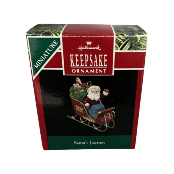 1990 Santa's Journey Hallmark Ornament (Sleigh) QXM5826