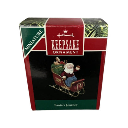 1990 Santa's Journey Hallmark Ornament (Sleigh) QXM5826