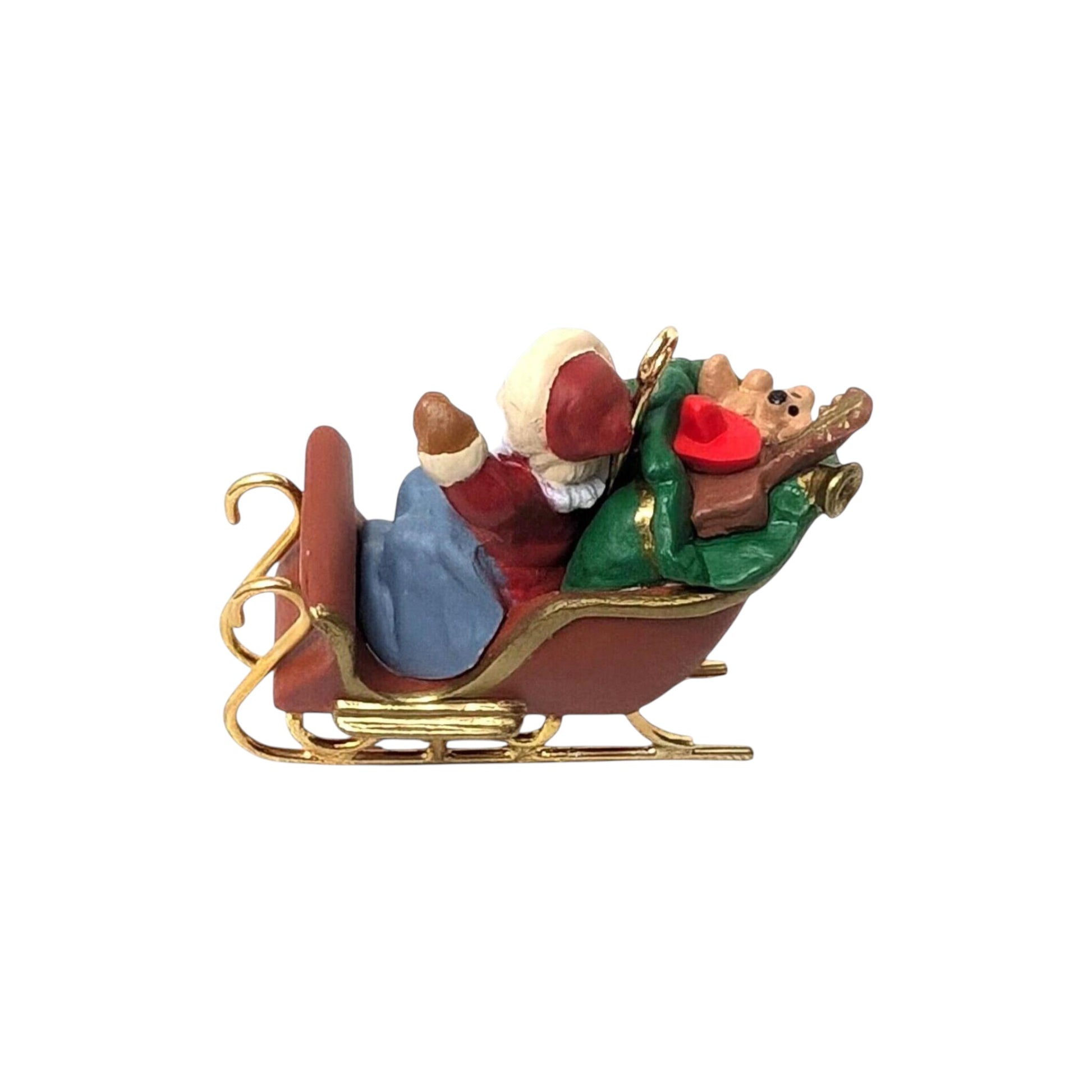1990 Santa's Journey Hallmark Ornament (Sleigh) QXM5826 Image8