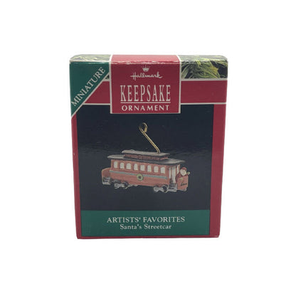 1990 Santa's Streetcar Hallmark Ornament (Train) QXM5766