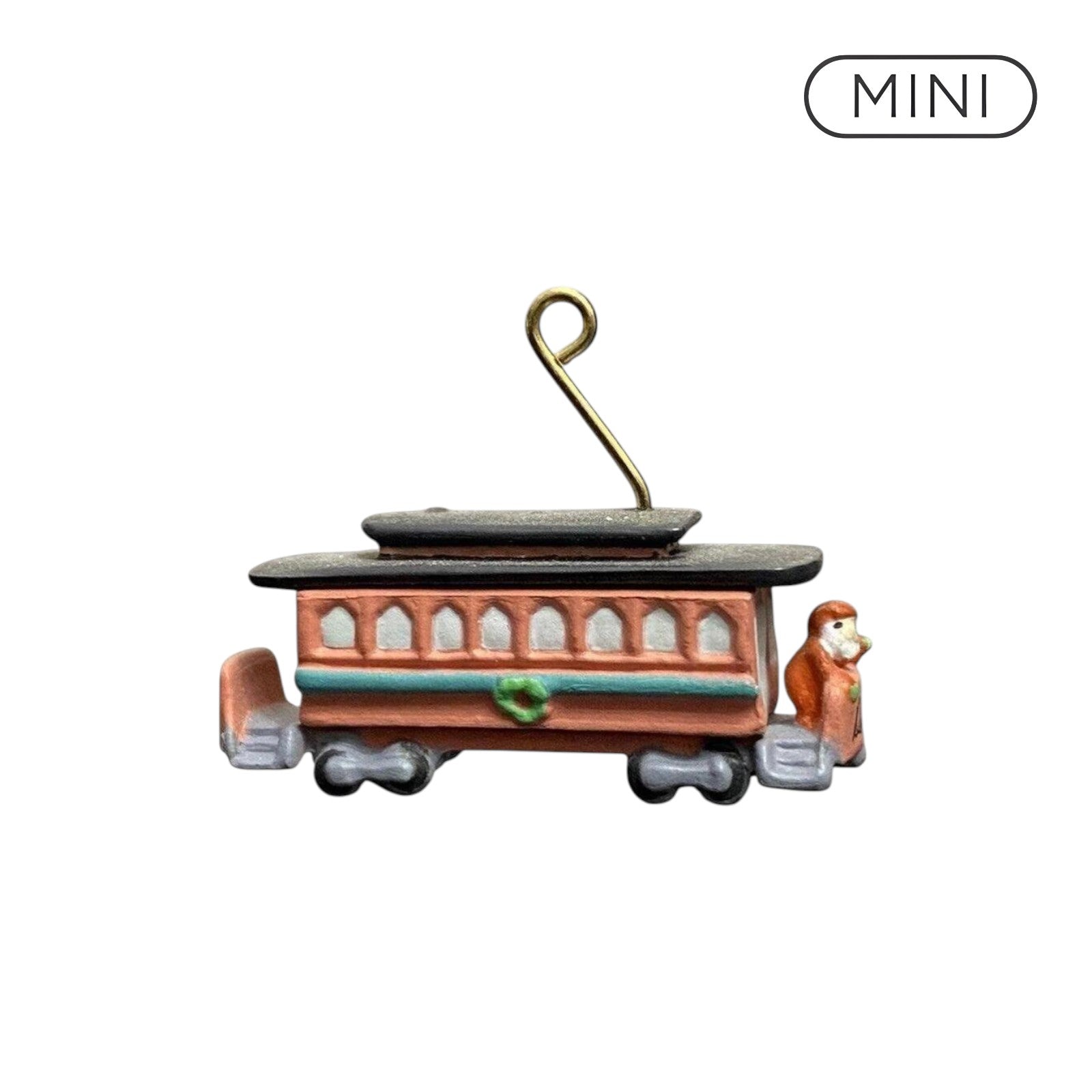 1990 Santa's Streetcar Hallmark Ornament (Train) QXM5766 Image1