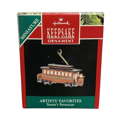1990 Santa's Streetcar Hallmark Ornament (Train) QXM5766 Image2