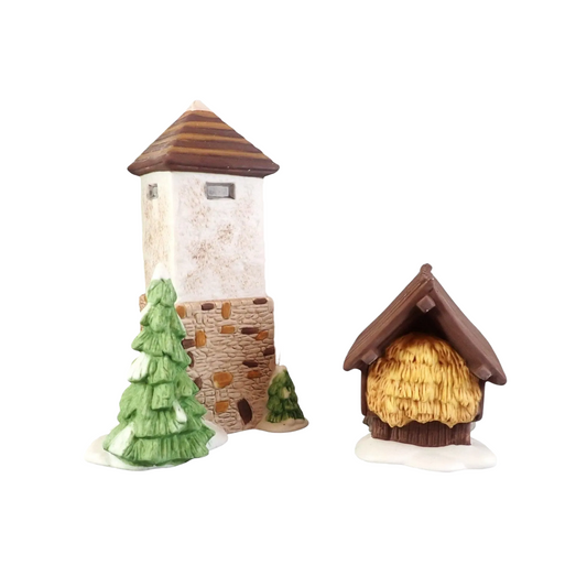 1990 Silo and Hay Shed Set of 2 – Village Accessories Department 56 1479234 Image1