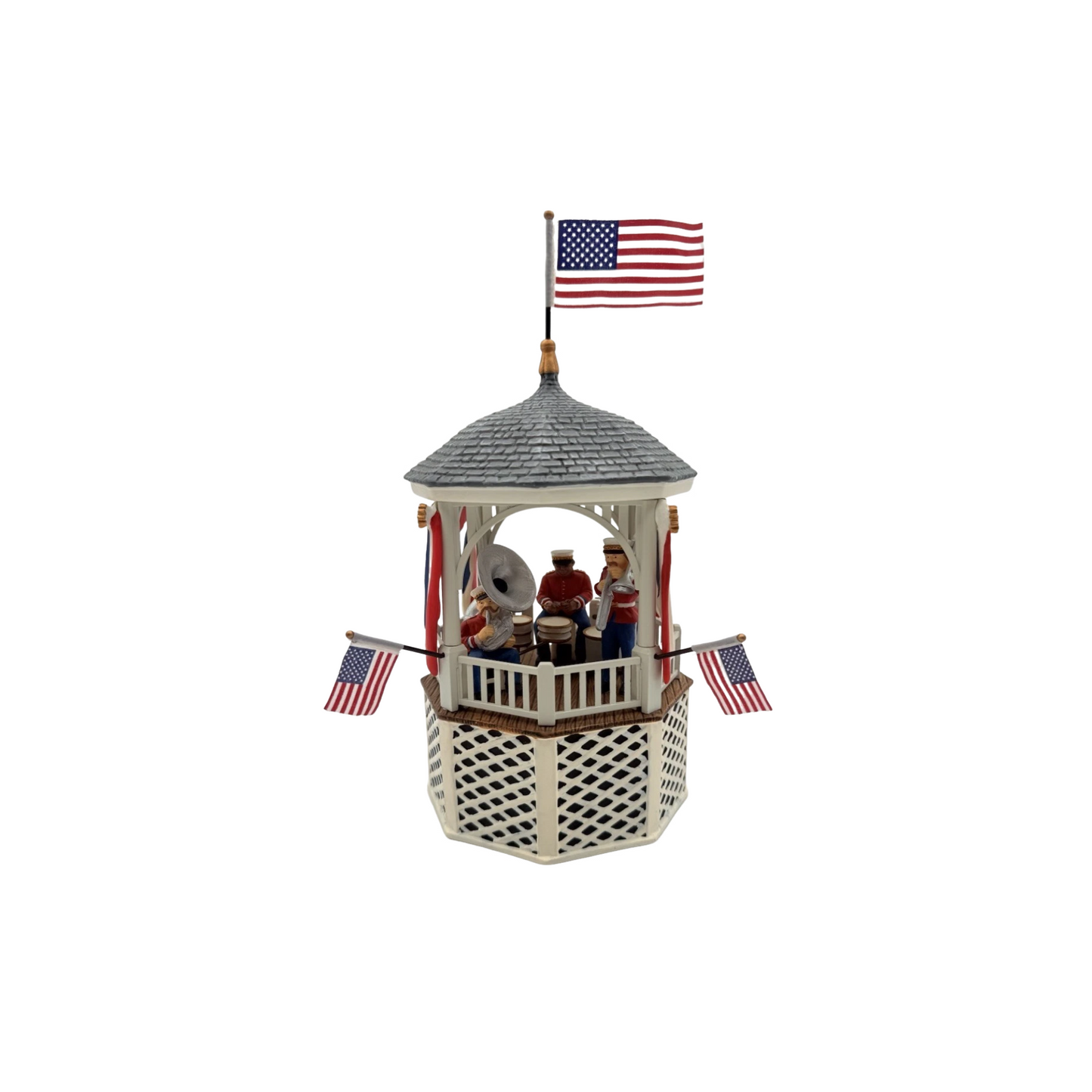 1990 Stars and Stripes Forever – Gazebo Music Box Department 56 55502 Image1