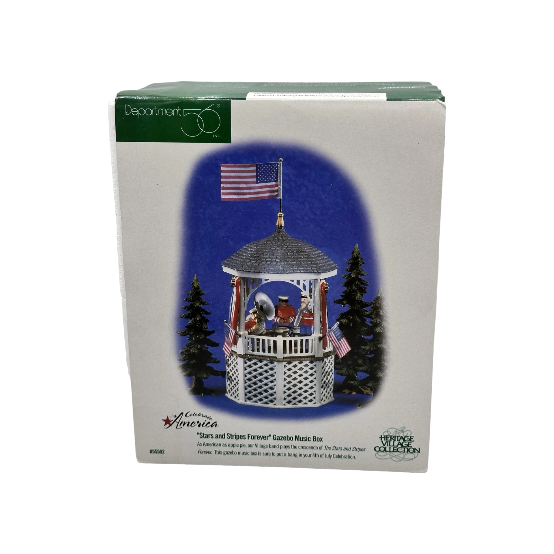 1990 Stars and Stripes Forever – Gazebo Music Box Department 56 55502 Image2