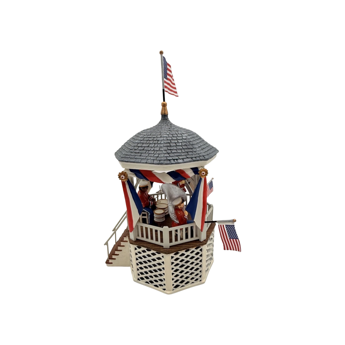 1990 Stars and Stripes Forever – Gazebo Music Box Department 56 55502 Image4