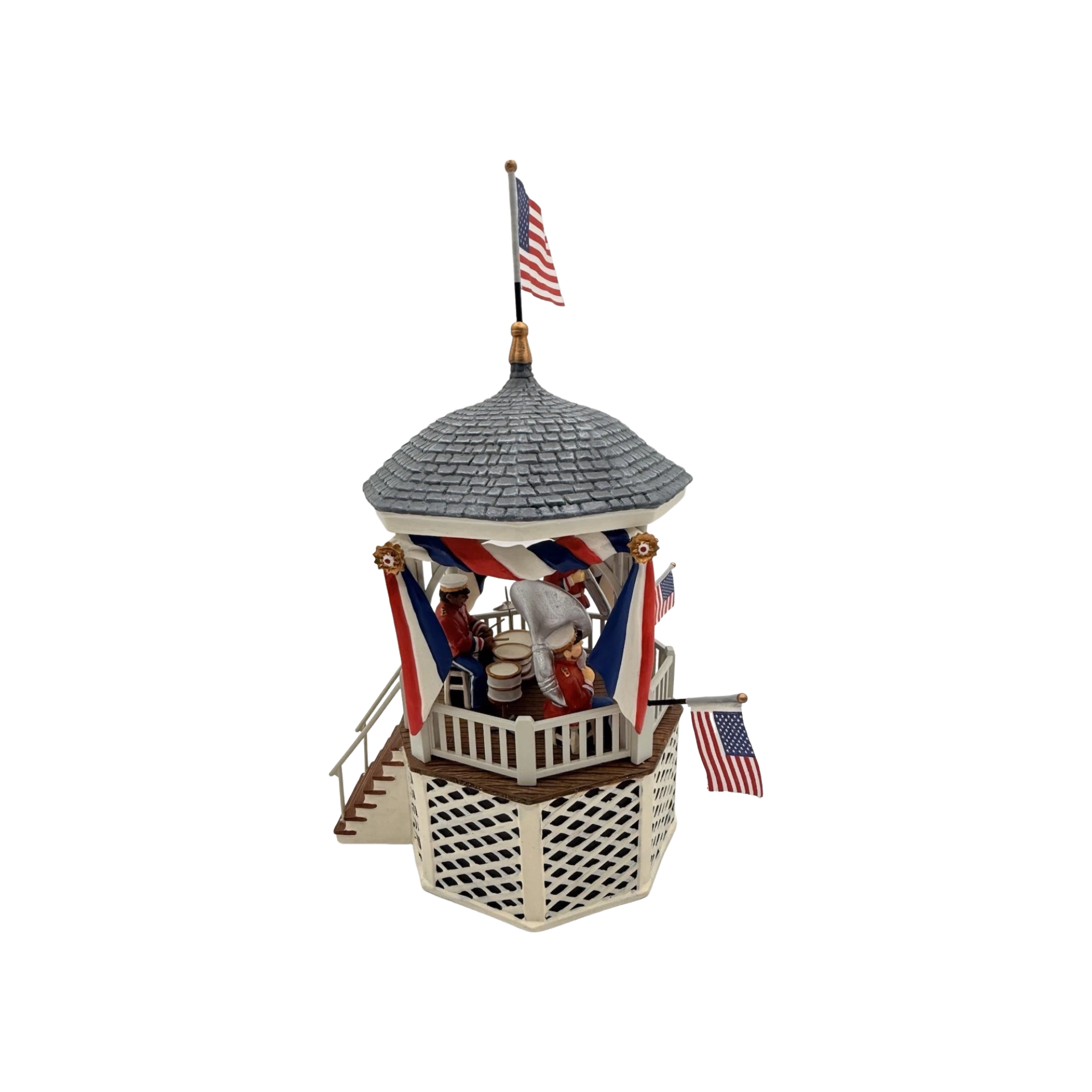 1990 Stars and Stripes Forever – Gazebo Music Box Department 56 55502 Image4