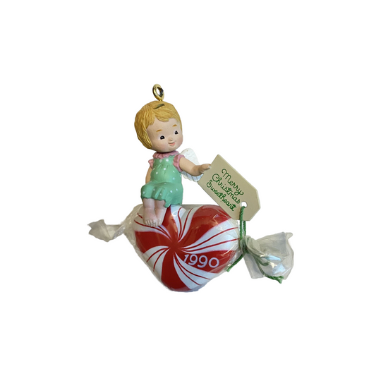 1990 "Sweetest Greetings" Enesco Ornament (Angels) 830011 Image1