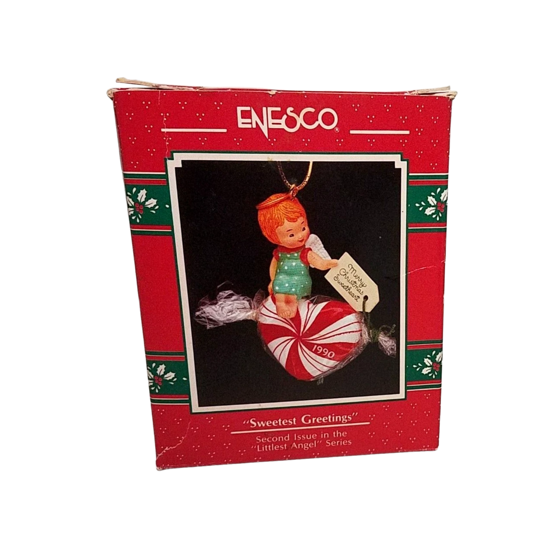 1990 "Sweetest Greetings" Enesco Ornament (Angels) 830011 Image2