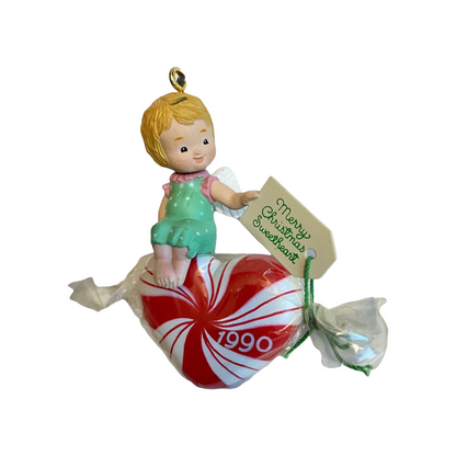 1990 "Sweetest Greetings" Enesco Ornament (Angels) 830011 Image3